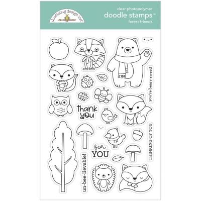 Doodlebug Pumpkin Spice Clear Stamps - Forest Friends